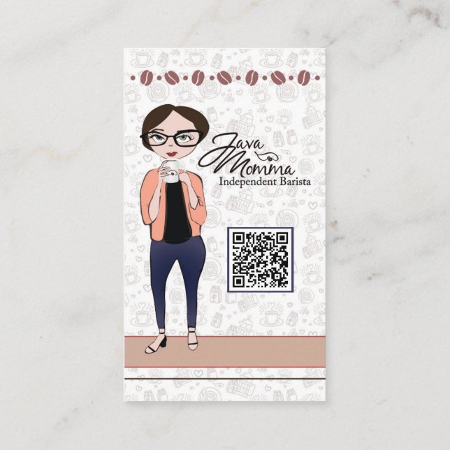 Tarjeta De Visita Java Momma Business Card (Reverso)