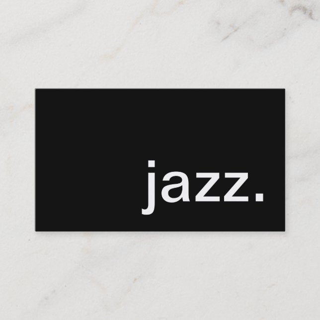 Tarjeta De Visita jazz (Anverso)