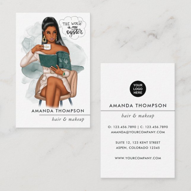 Tarjeta De Visita Jefa Chic Mujer (Anverso / Reverso)