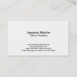 Tarjeta De Visita Jefe de Consultor de Gerente Blanco Profesional