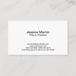 Tarjeta De Visita Jefe de Consultor de Gerente Blanco Profesional