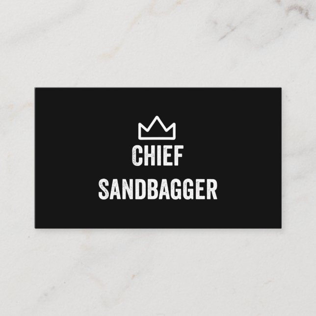 Tarjeta De Visita Jefe Sandbagger Golf Meme Bjj Chess Sandbag (Anverso)