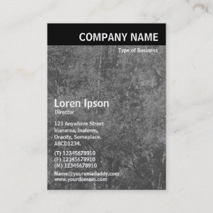 Tarjeta De Visita Jefe vertical - textura del abedul de plata