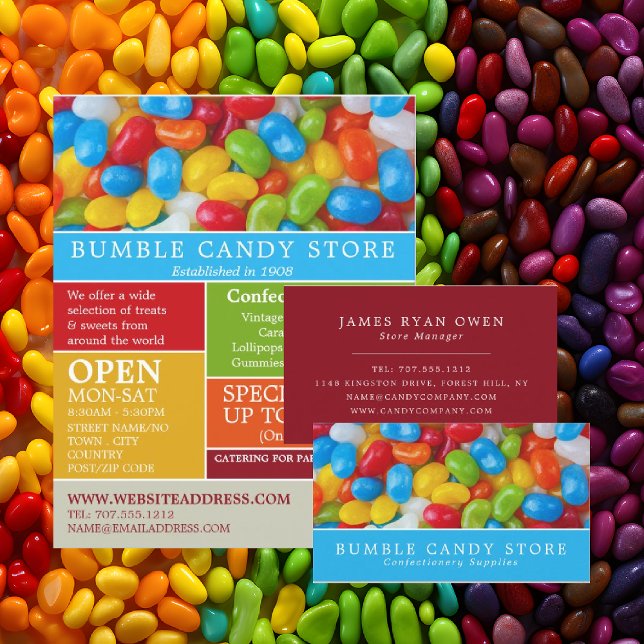 Tarjeta De Visita Jelly Bean Candy, Artículos de Confección (Subido por el creador)