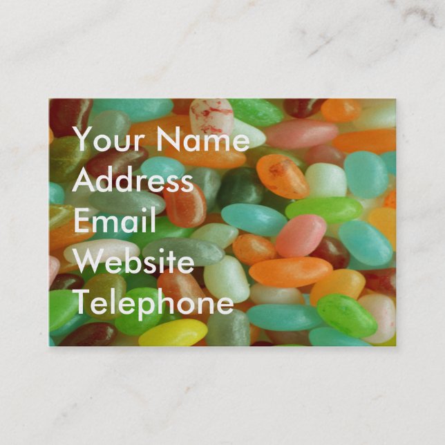 Tarjeta De Visita Jelly Bean green (Anverso)