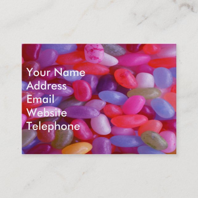 Tarjeta De Visita Jelly Bean rosa (Anverso)