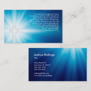 Tarjeta De Visita Jeremiah 29; 11-14 - Cristiano