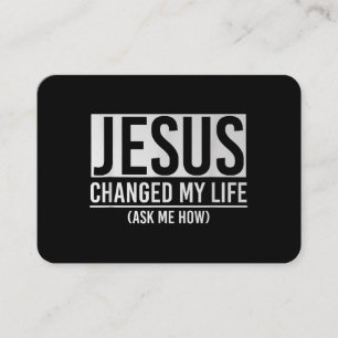 Tarjeta De Visita Jesús Cambió Mi Vida Preguntándome Cómo Jesús