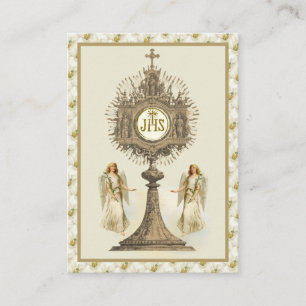 Tarjeta De Visita Jesús católico Eucaristía Ángeles Oración Pascua B