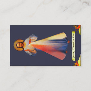 Tarjeta De Visita Jesus Divine Mercy Business Holy Card