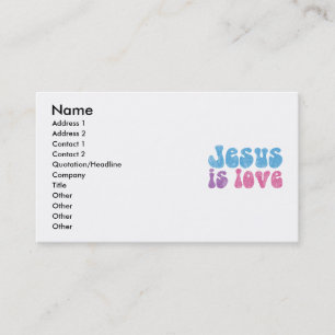 Tarjeta De Visita Jesús es amor