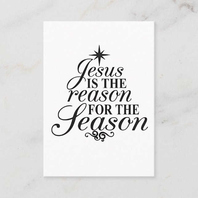 Tarjeta De Visita Jesús Es La Razón Para Los Navidades De Temporada (Anverso)
