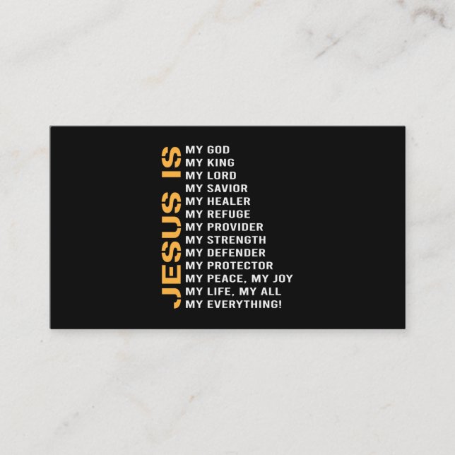 Tarjeta De Visita Jesús Es Mi Dios (Anverso)