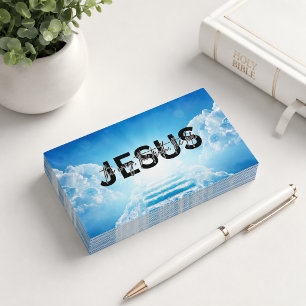 Tarjeta De Visita Jesús la forma escaleras del cielo