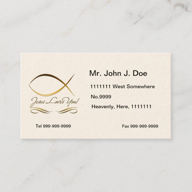 Tarjeta De Visita Jesús le ama (Anverso)