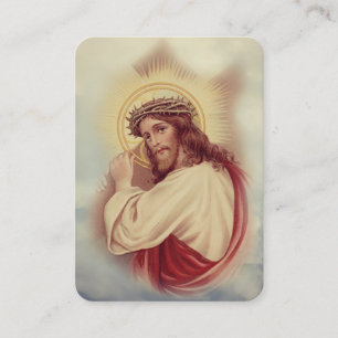 Tarjeta De Visita Jesús Lleva Cruzado Oración Carta Sagrada Religi