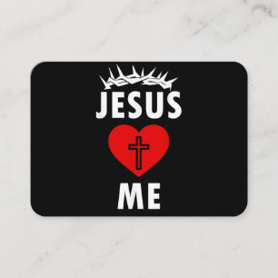 Tarjeta De Visita Jesús me ama Cristiano Religioso