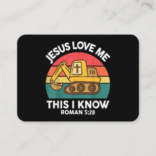 Tarjeta De Visita Jesús Me Ama Esto Lo Conozco Excavador Cristiano