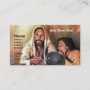 Tarjeta De Visita Jesús rompe el pan