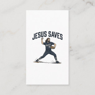 Tarjeta De Visita Jesús salva al lanzador de béisbol Camiseta de gra