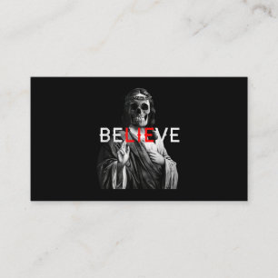 Tarjeta De Visita Jesús Skull, Anticrista de Blackcraft, cree en Sat