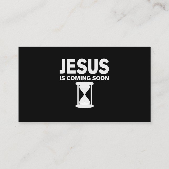 Tarjeta De Visita Jesús viene pronto cuenta regresiva de camisas has (Anverso)