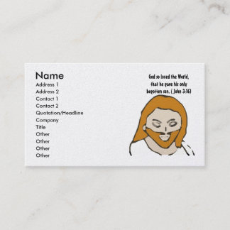 Tarjeta De Visita jesuschrist, nombre, dirección 1, dirección 2,