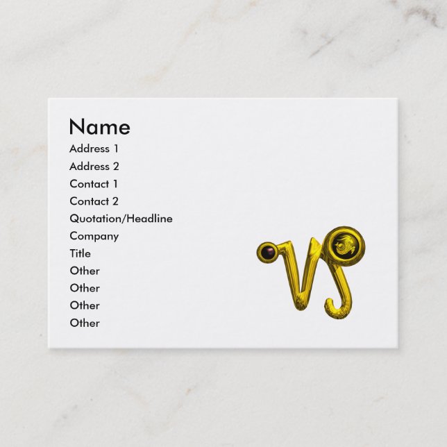 TARJETA DE VISITA JEWEL DE RÓTULO CAPRICORN GOLD ZODIAC (Anverso)