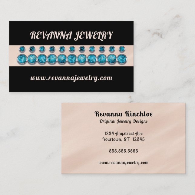 Tarjeta De Visita Jeweler Gemólogo Jewelry Design Sales (Anverso / Reverso)