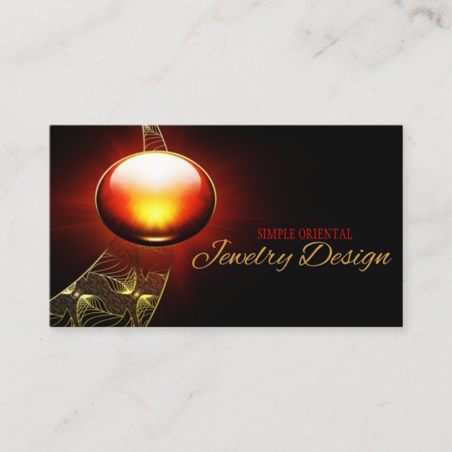 Tarjeta De Visita Jewelry Design or Generic Business Card Template (Anverso)
