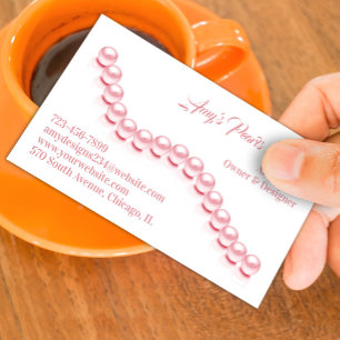 Tarjeta De Visita Jewelry Pearl Business Card