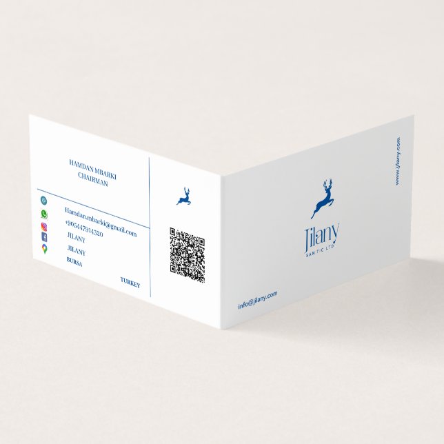 Tarjeta De Visita JILANY FOLDED Business Card (Exterior)