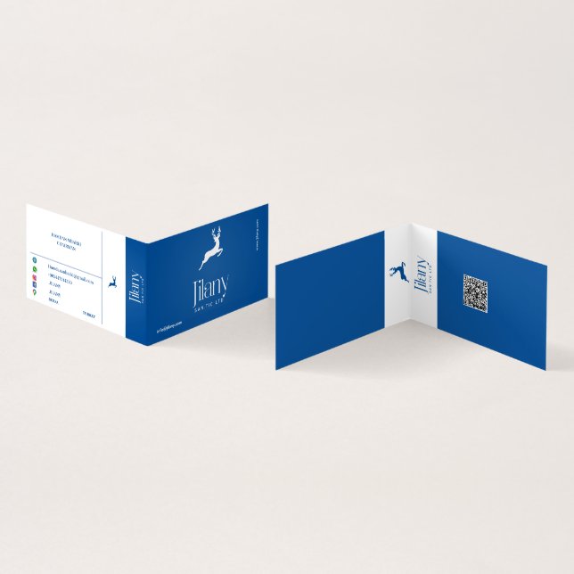 Tarjeta De Visita JILANY FOLDED Business Card (Interior y exterior)