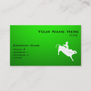 Tarjeta De Visita Jinete verde de Bull
