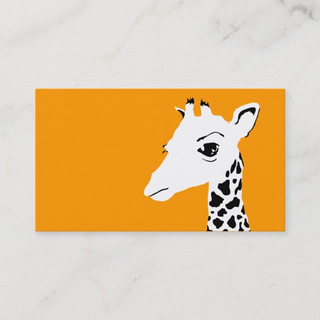 Tarjeta De Visita jirafa simple (Anverso)
