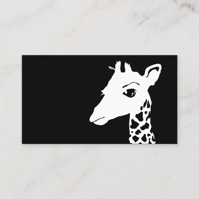 Tarjeta De Visita jirafa simple (Anverso)
