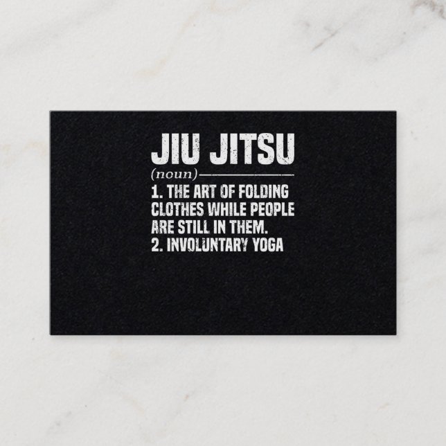 Tarjeta De Visita Jiu Jitsu Brazilian Martial Arts Training (Anverso)