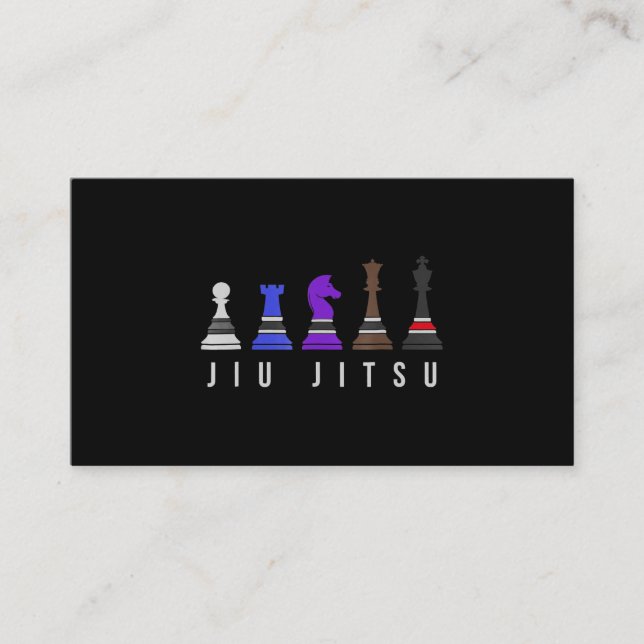 Tarjeta De Visita jiu jitsu    entrenando ajedrez, regalo bjj con te (Anverso)