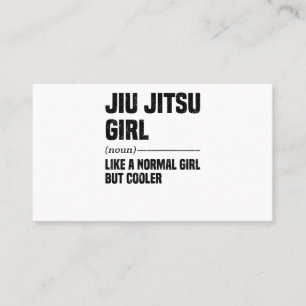 Tarjeta De Visita Jiu Jitsu Girl Brazilian Martial Arts Training