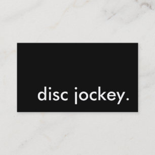 Tarjeta De Visita jockey de disco.