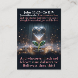 Tarjeta De Visita John 11:25–26 and John 11:25–26 KJV Card Box