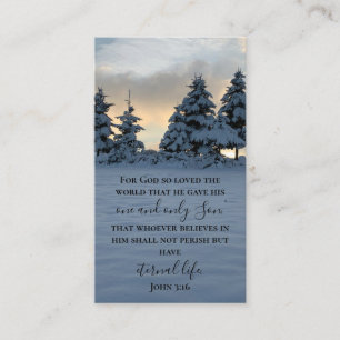 Tarjeta De Visita John 3:16 Biblia Verse Personalizado Texto origina