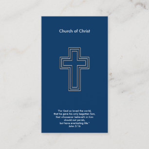 Tarjeta De Visita John 3:16 - Cruz religiosa