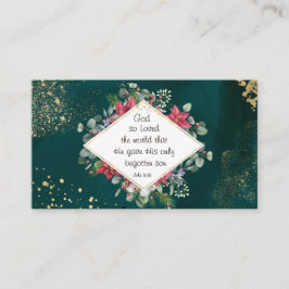 Tarjeta De Visita John.3:16 Dios amó al mundo, Navidades