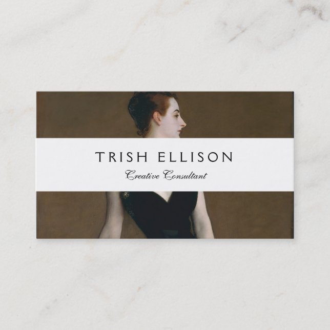 Tarjeta De Visita John Singer Sargent Madame X Classic Retrato (Anverso)