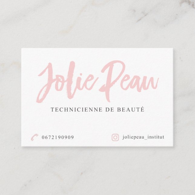 Tarjeta De Visita Jolie P Custom Cards | Not Editable Template (Anverso)