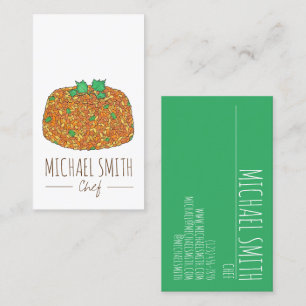 Tarjeta De Visita Jollof Rice comida ghanesa nigeriana de África Occ