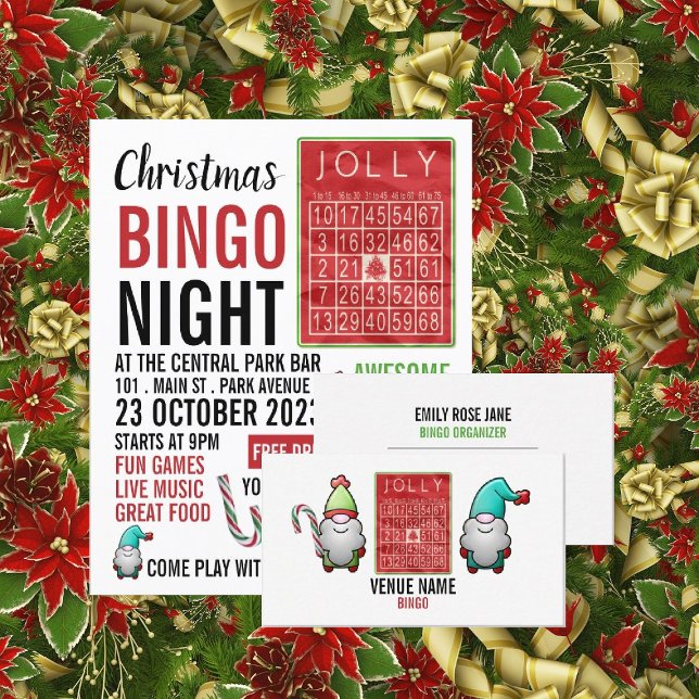 Tarjeta De Visita Jolly Navidades, Bingo Venue, Gaming Industry (Subido por el creador)