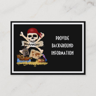 Tarjeta De Visita Jolly Roger, barco pirata y el pecho de los pirata