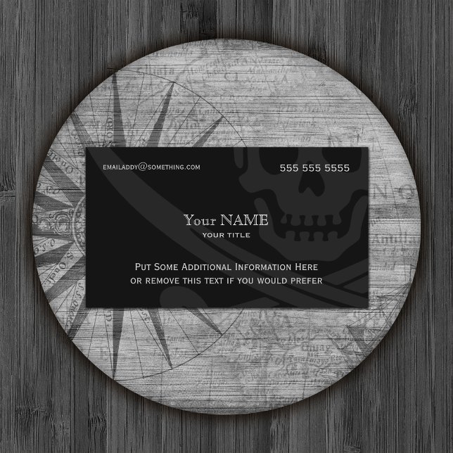 Tarjeta De Visita Jolly Roger Modern (Subido por el creador)